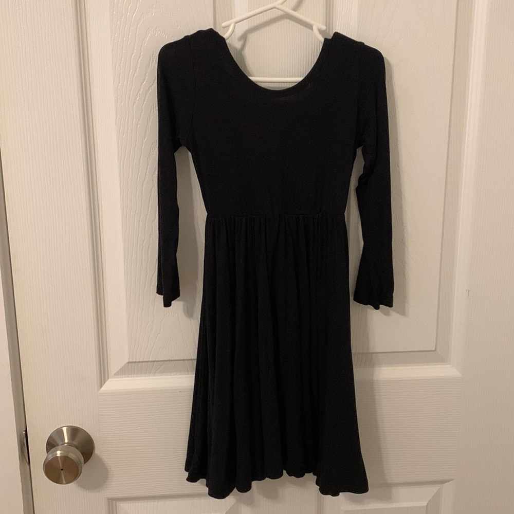 Kyte baby black long sleeve twirl dress in midnight